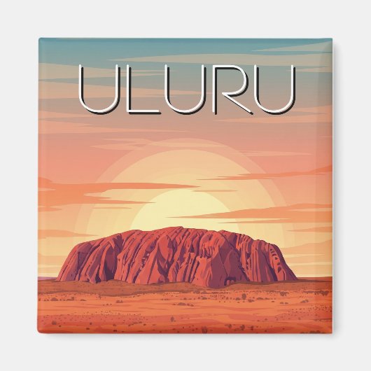 Uluru Australië zonsondergang Magneet (Voorkant)