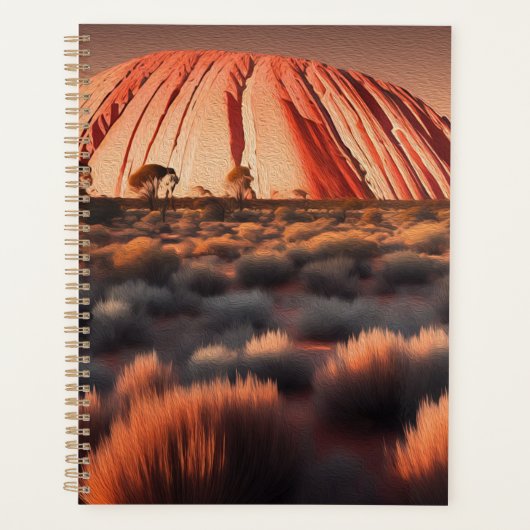 Uluru "Ayers Rock" Australia Oil Paint, (Devant)