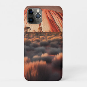 Uluru "Ayers Rock" Australia olieverf, iPhone 11 Pro Hoesje