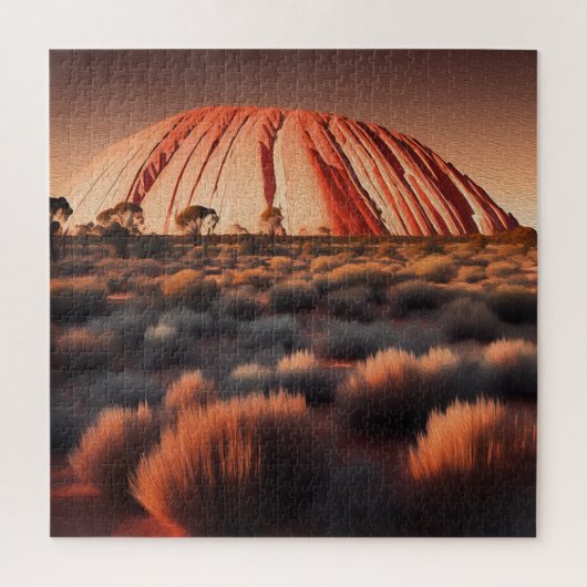 Uluru "Ayers Rock" Australia olieverf, Legpuzzel (Verticaal)