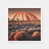 Uluru "Ayers Rock" Australia olieverf, Servet (Voorkant)