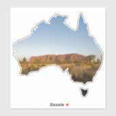 Uluru Ayers Rock Australia Shape Sticker (Vel)