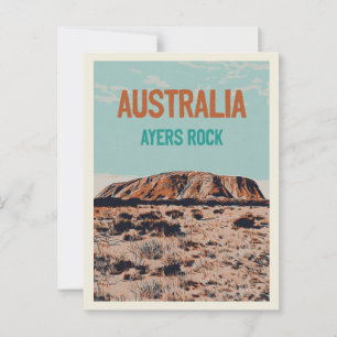 Uluru Ayers Rock, Northern Territory Australia Briefkaart