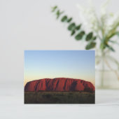 Uluru op zonsondergang briefkaart (Staand voorkant)