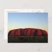 Uluru op zonsondergang briefkaart (Voorkant / Achterkant)