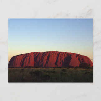 Uluru op zonsondergang briefkaart