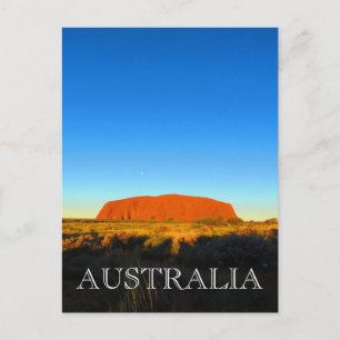 uluru sky blue briefkaart