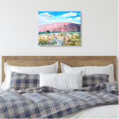 Uluru sunrise Centraal Australië reizen Canvas Afdruk (Insitu (Slaapkamer))