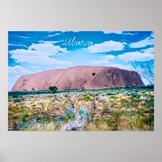 Uluru sunrise Centraal Australië reizen Poster (Voorkant)