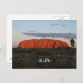 Uluru Sunset Ayers Rock Australia Briefkaart (Voorkant / Achterkant)