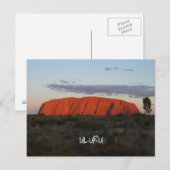 Uluru Sunset Ayers Rock Australie Carte postale (Devant / Derrière)