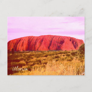 Uluru sunset Central Australia Briefkaart
