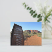 uluru welkom briefkaart (Staand voorkant)