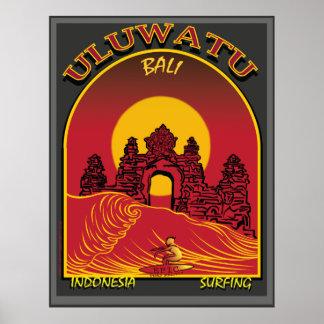Uluwatu Bali Indonesia Surfbreak Poster