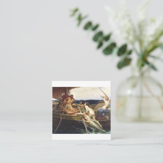 Ulysses and the Sirens - Herbert James Draper 1909 Vierkante Visitekaartje (Staand voorkant)