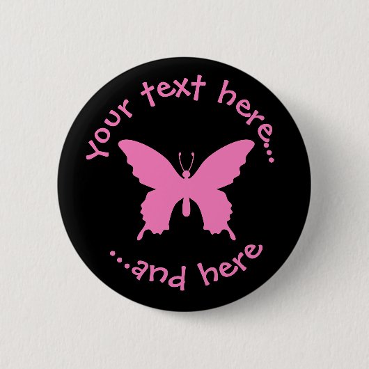 Ulysses Butterfly Ronde Button 5,7 Cm (Voorkant)