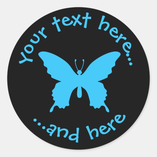 Ulysses Butterfly Ronde Sticker (Voorkant)