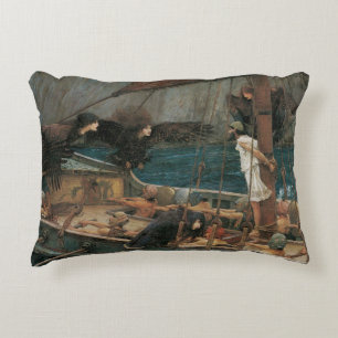 Ulysses en de Sirenen door John William Waterhouse Decoratief Kussen