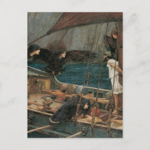 Ulysses en Sirens van John William Waterhouse Briefkaart