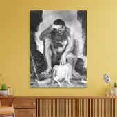 Ulysses Escaping from Polyphemus the Cyclops Canvas Afdruk (Insitu (Woonkamer))