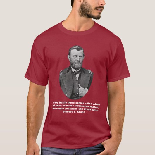 Ulysses S. Grant citeert. T-shirt (Voorkant)