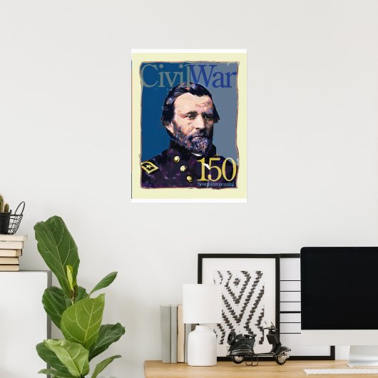 Ulysses S. Grant Civil War 150 Jubileum Poster (Thuiskantoor)