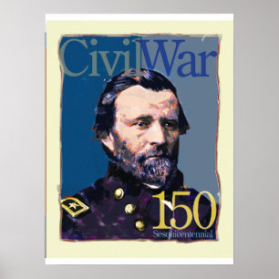 Ulysses S. Grant Civil War 150 Jubileum Poster