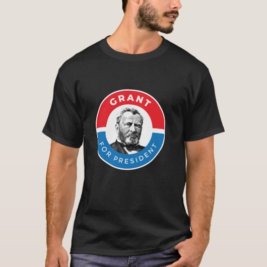 Ulysses S Grant President Burgeroorlog Generaal US T-shirt (Voorkant)
