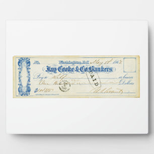 Ulysses S. Grant Signed Check from 17 May 1867 Fotoplaat