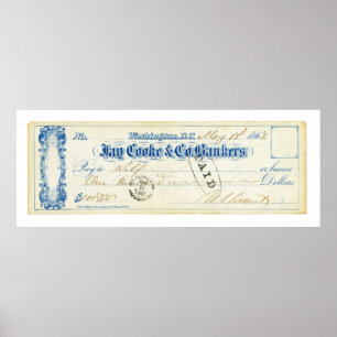 Ulysses S. Grant Signed Check from 17 May 1867 Poster
