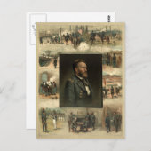 Ulysses S. Subsidie, 1885 Briefkaart (Voorkant / Achterkant)