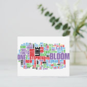 Ulysses Word Cloud Briefkaart (Staand voorkant)