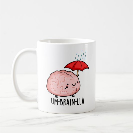 Um-brein-lla Grappige Brain Puns Koffiemok (Links)