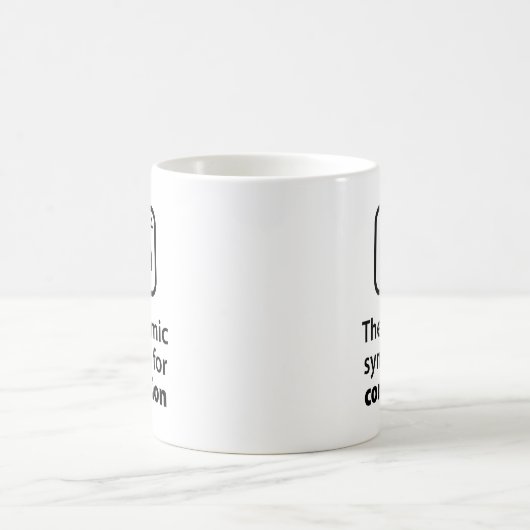 Um Le Symbole Atomique Pour La Mug De Café Confusi (Centre)
