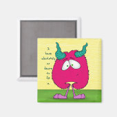 Uma le Monstre, aimant avec citation (Recto/Verso)
