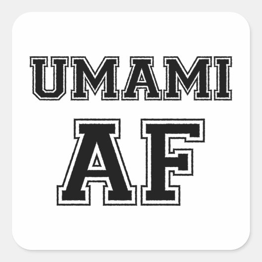 UMAMI AF VIERKANTE STICKER (Voorkant)