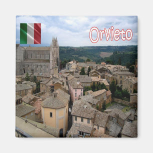 UMB019 ORVIETO, Uitzicht vanuit de lucht, Umbrië, Magneet