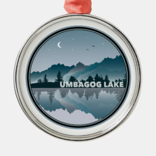 Umbagog Lake New Hampshire Reflectie Metalen Ornament
