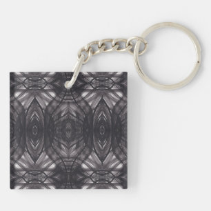 Umbral Zwarte Abstracte Aquarel Kunst Sleutelhanger