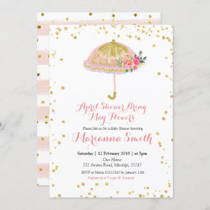 Umbrella April Shower brengt May Flowers Kaart