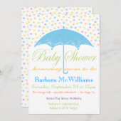 Umbrella Baby Shower Invitations (Devant / Derrière)