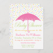 Umbrella Baby Shower Invitations (Devant / Derrière)
