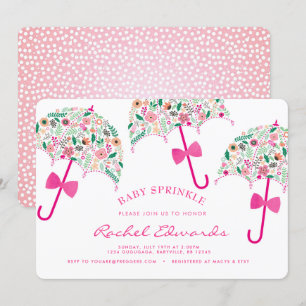 Umbrella Baby Sprinkle Invitation Kaart