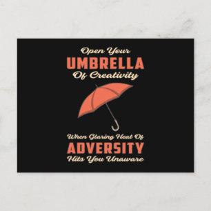 Umbrella Cloud Rain Weather Raindrop Rainy Gift Briefkaart
