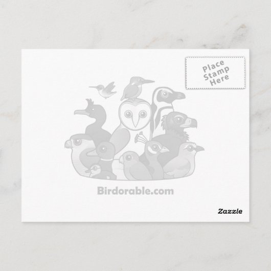 Umbrella Cockato (getogen) Briefkaart (Achterkant)