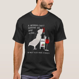 Umbrella Cockato Parrot Wine Loop Drink T-shirt