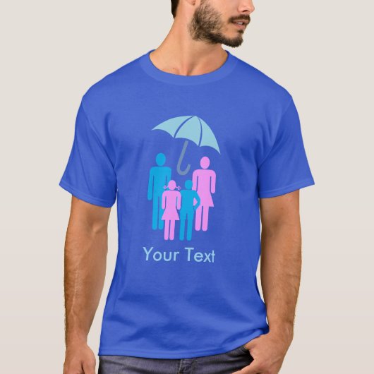 Umbrella Covering Family Logo Custom T-shirt (Voorkant)