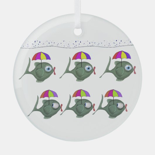 Umbrella Fish Glas Ornament (Voorkant)