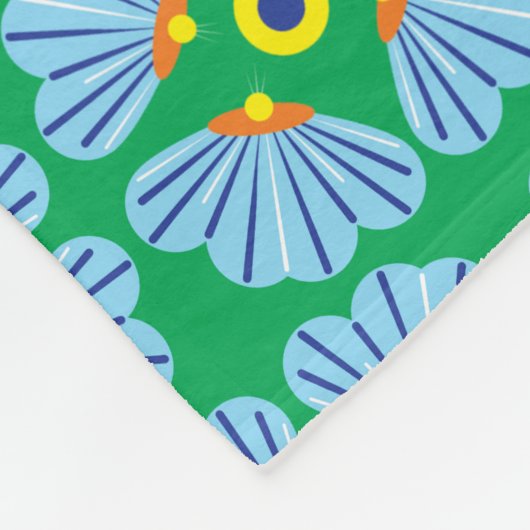 Umbrella Flowers Fleece Blanket (3 maten) Deken (Hoek)