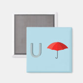 Umbrella Fridge Magnet Magneet (Voorkant / Achterkant)